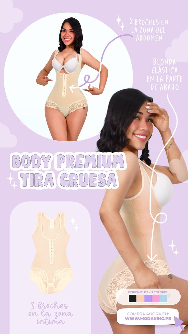 Body premium tirantes gruesos Modelador de figura