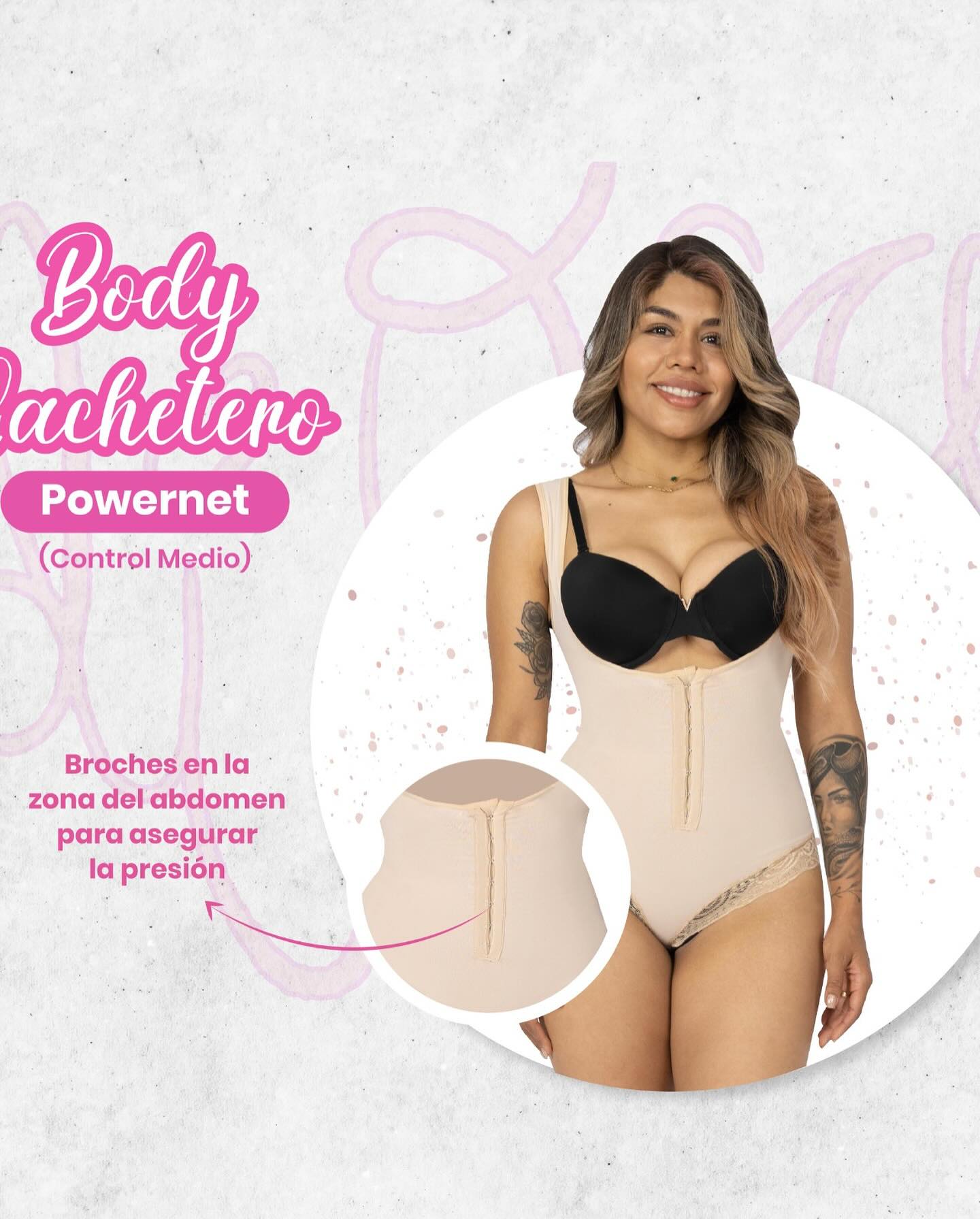 body cachetero, moldea figura, modelador de cintura,body powernet, leila calderon,
