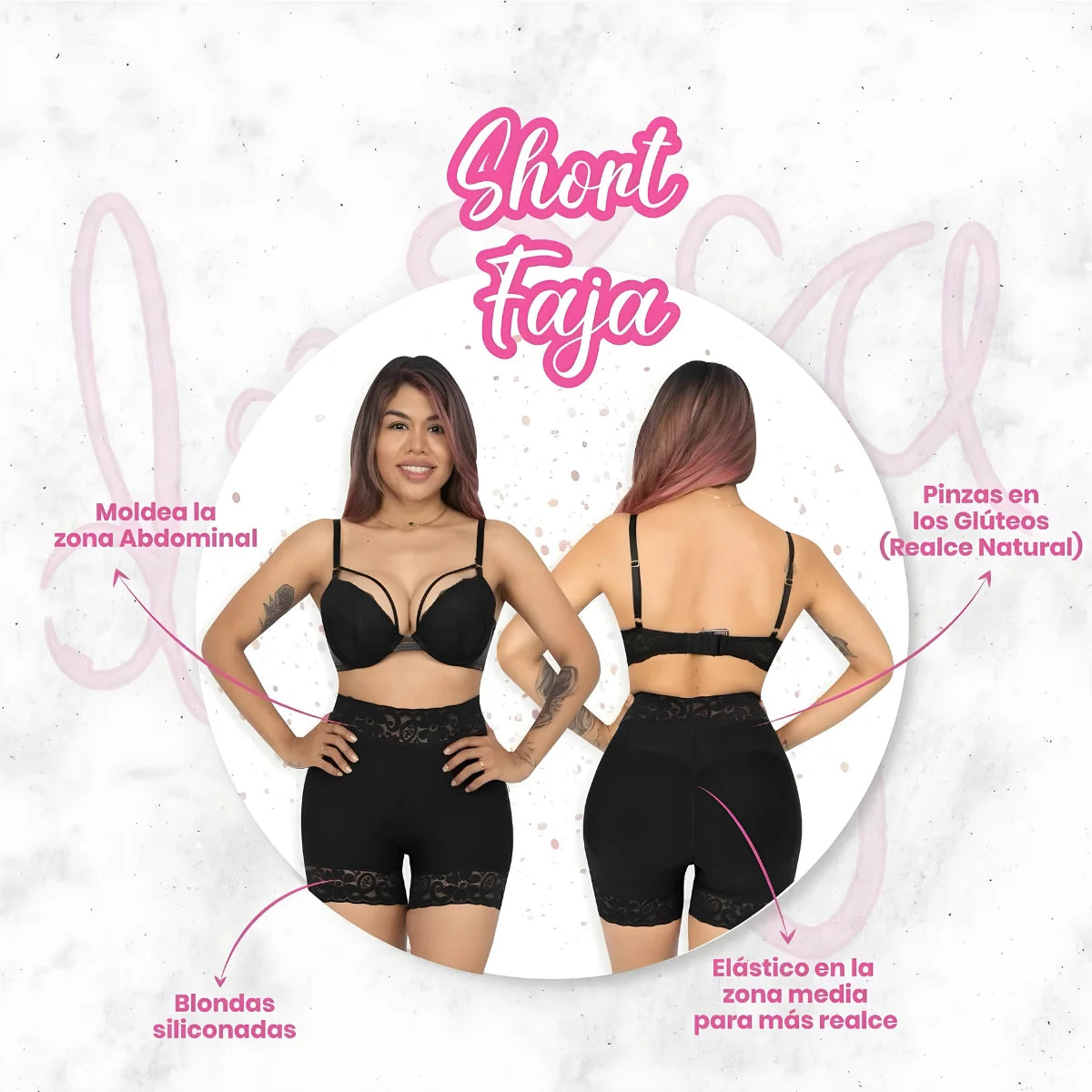 short faja, moldeador de figura, levanta pompas, faja reductora, body reductor, cintura de avispa