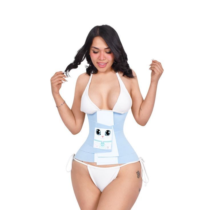 Faja reloj de arena celeste gatito