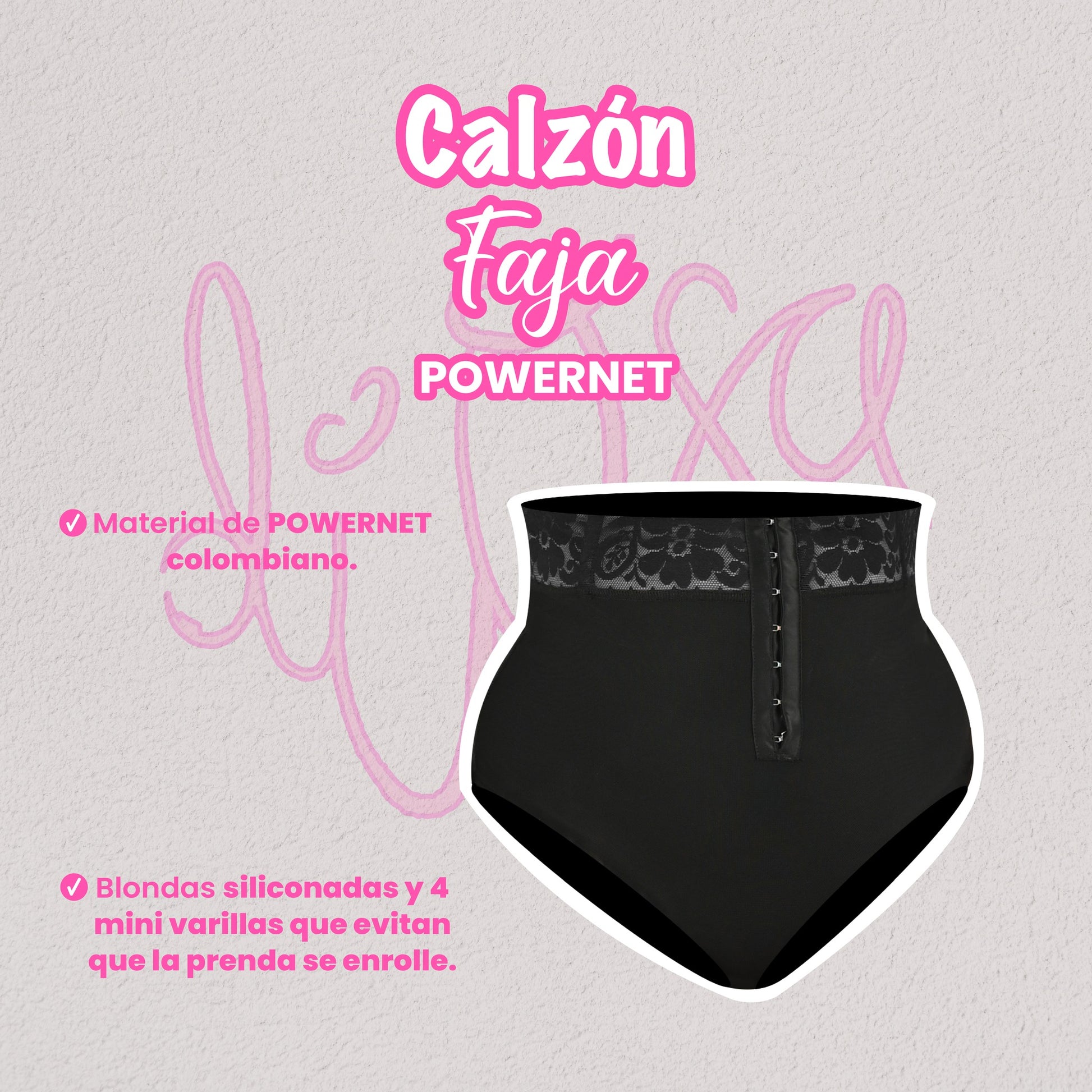 calzon faja, esconde rollitos, esconde guatita, modela figura, powernet