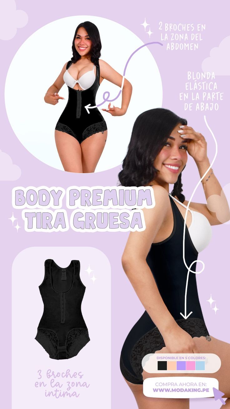 Body premium tirantes gruesos Modelador de figura