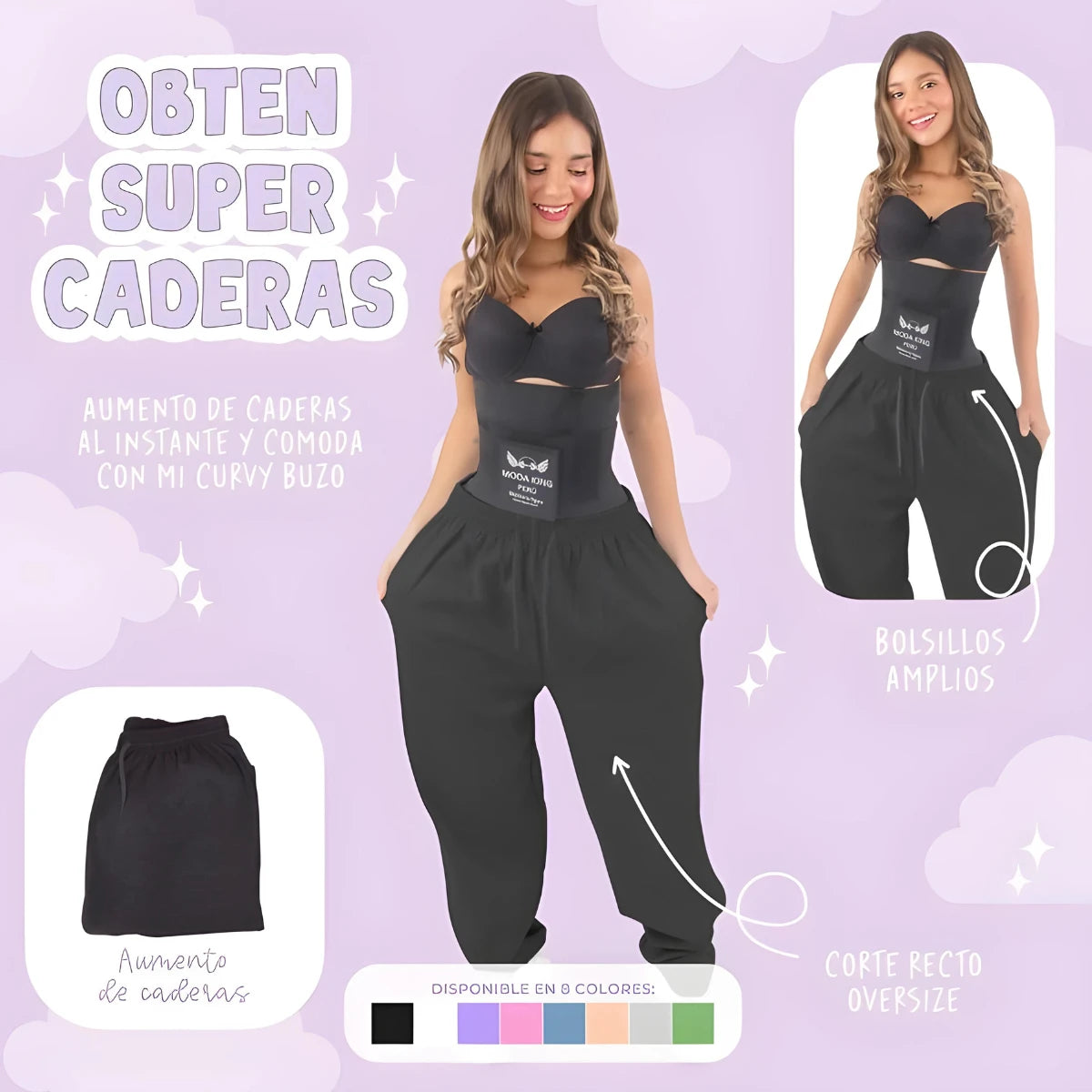 Curvy buzo Super caderas