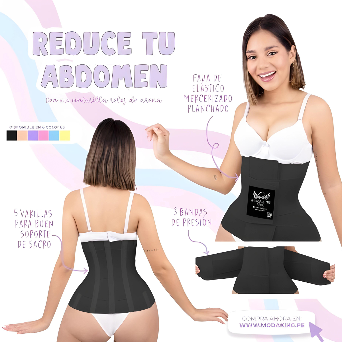 faja cintura reloj de arena